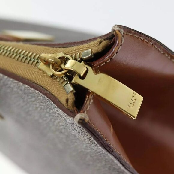 CELINE Macadam Canvas Hand Bag PVC 2way Brown Auth - Picture 6 of 16